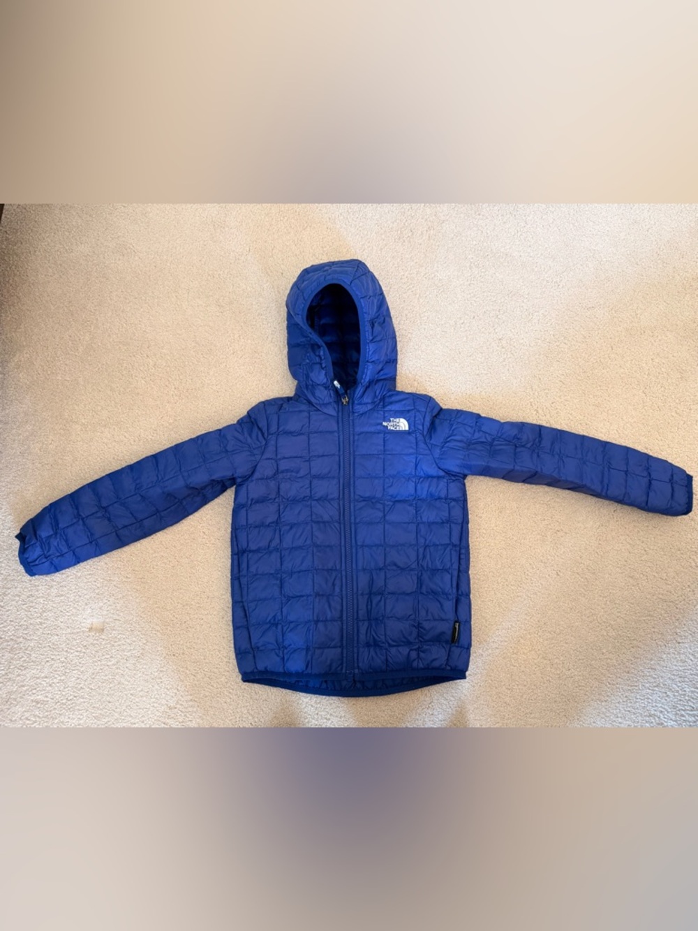 The North Face Royal Blue Quilted Toddler Puffer Jacket with Hood